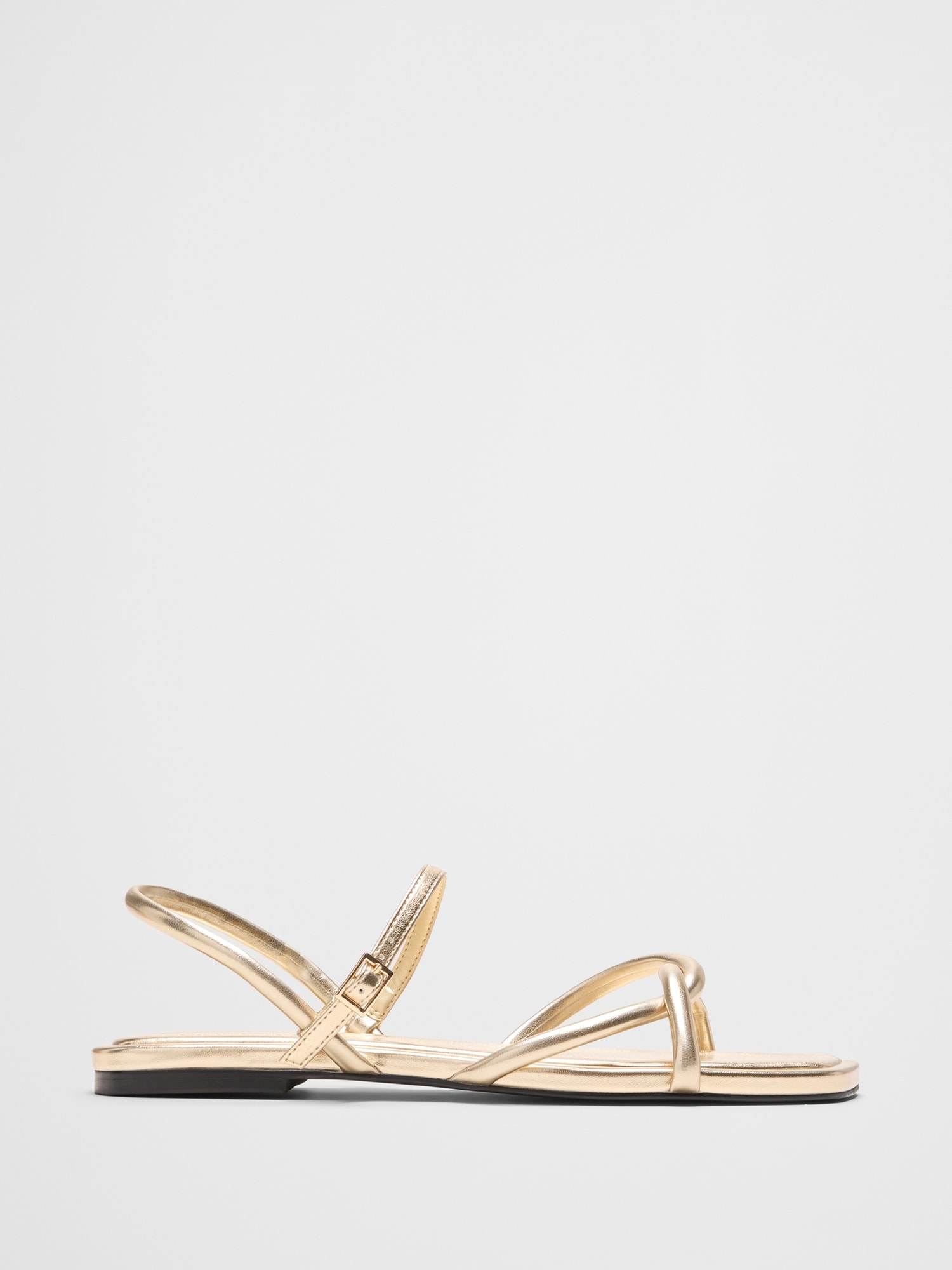 Vegan Leather Tubular Strappy Sandal