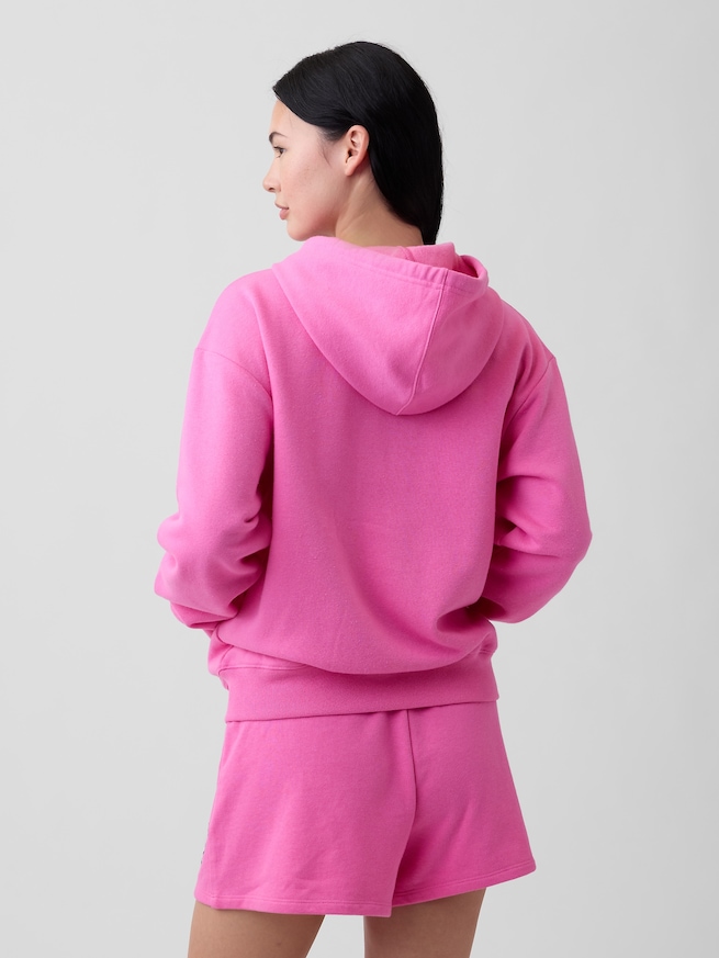 リラックスフィット GAPロゴ ジップアップパーカー-1