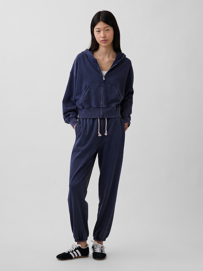 ヴィンテージソフト フレンチテリー ジップアップパーカー-3