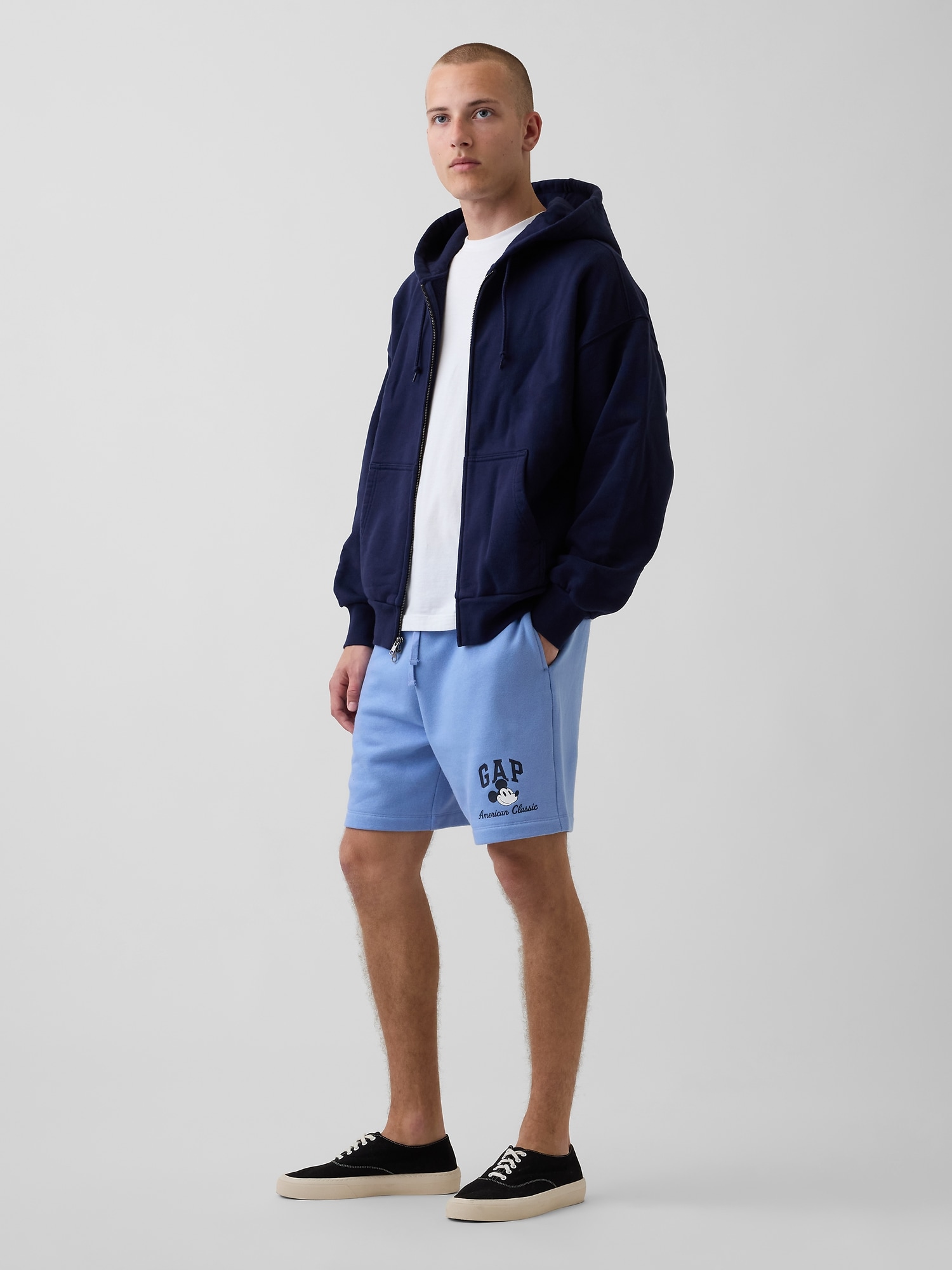 Gap &times; ディズニー ミッキーマウス GAPロゴ ショートパンツ-3