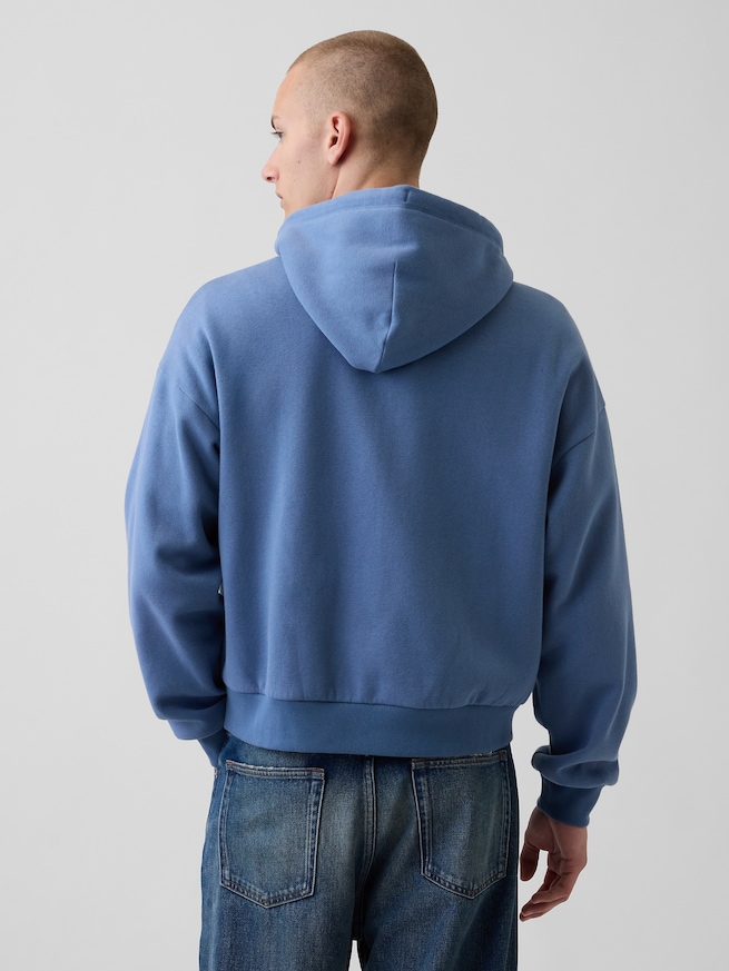 ヴィンテージソフト オーバーサイズ GAPロゴ ジップアップパーカー-2