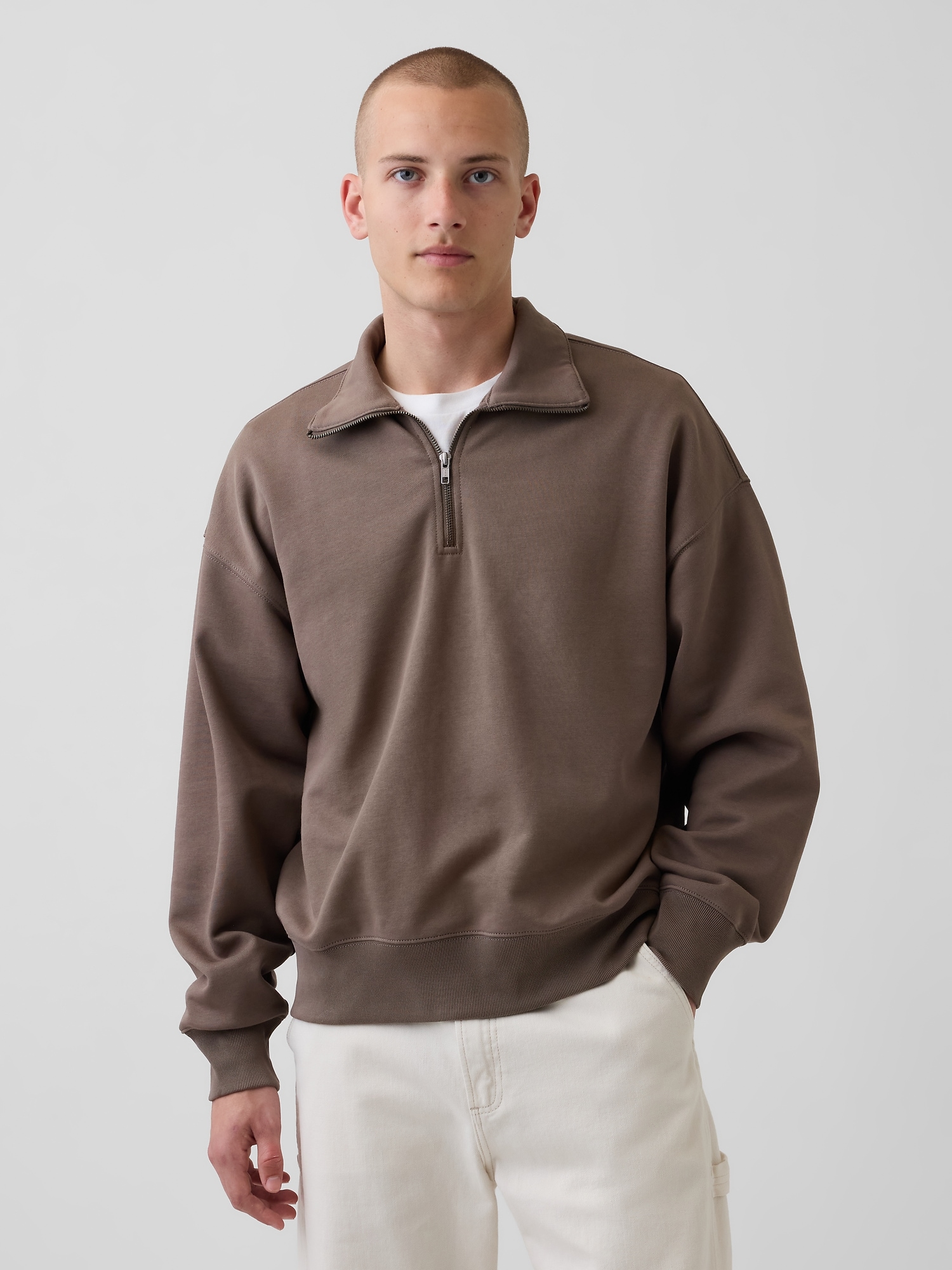 Adult Heavyweight Oversized Quarter-Zip Pullover