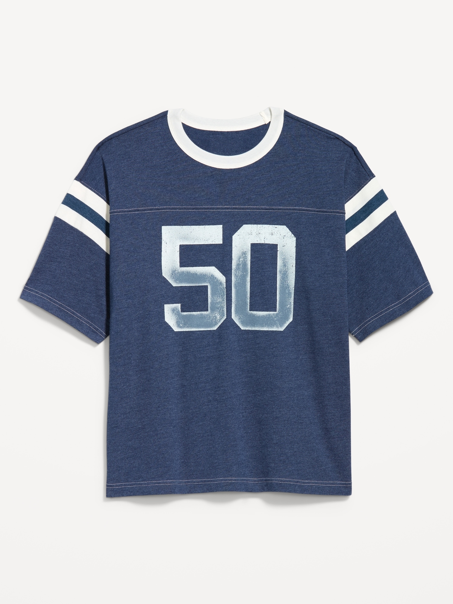 Heavyweight Short-Sleeve Football-Style T-Shirt