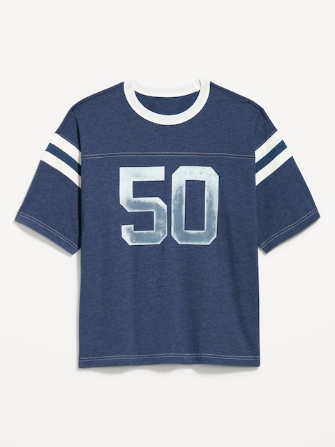 T-SHIRT ÉPAIS DE STYLE FOOTBALL À MANCHES COURTES