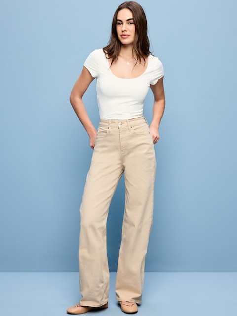 Extra High-Waisted Wide-Leg Jeans