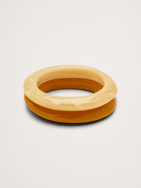 Marbled Resin Bangle Set by Ben Amun