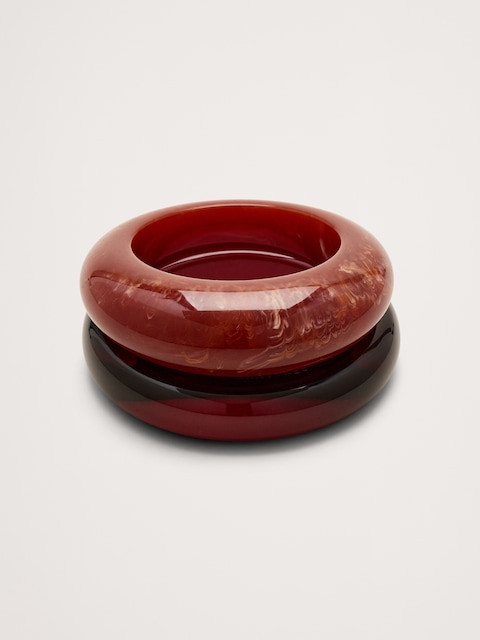 Resin Medium Bangles Set by Ben Amun