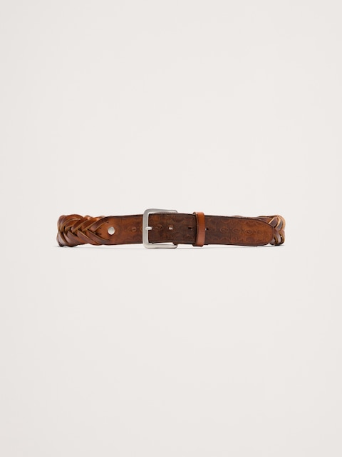 CEINTURE EN CUIR REPOUSSÉ TRESSÉ