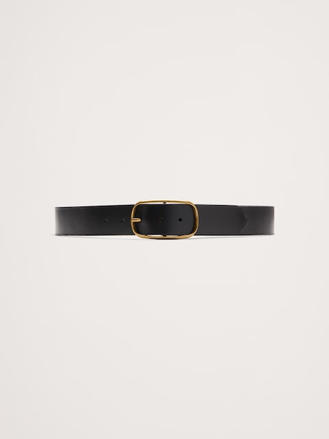 CEINTURE EN CUIR À BOUCLE OVALE