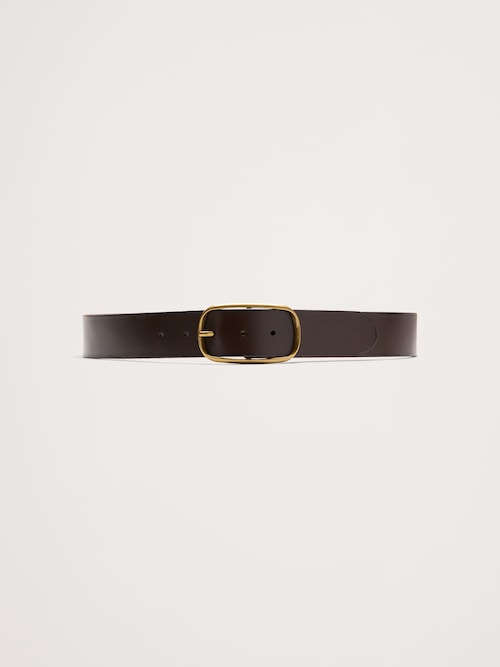 レザー オーバル バックル ベルト