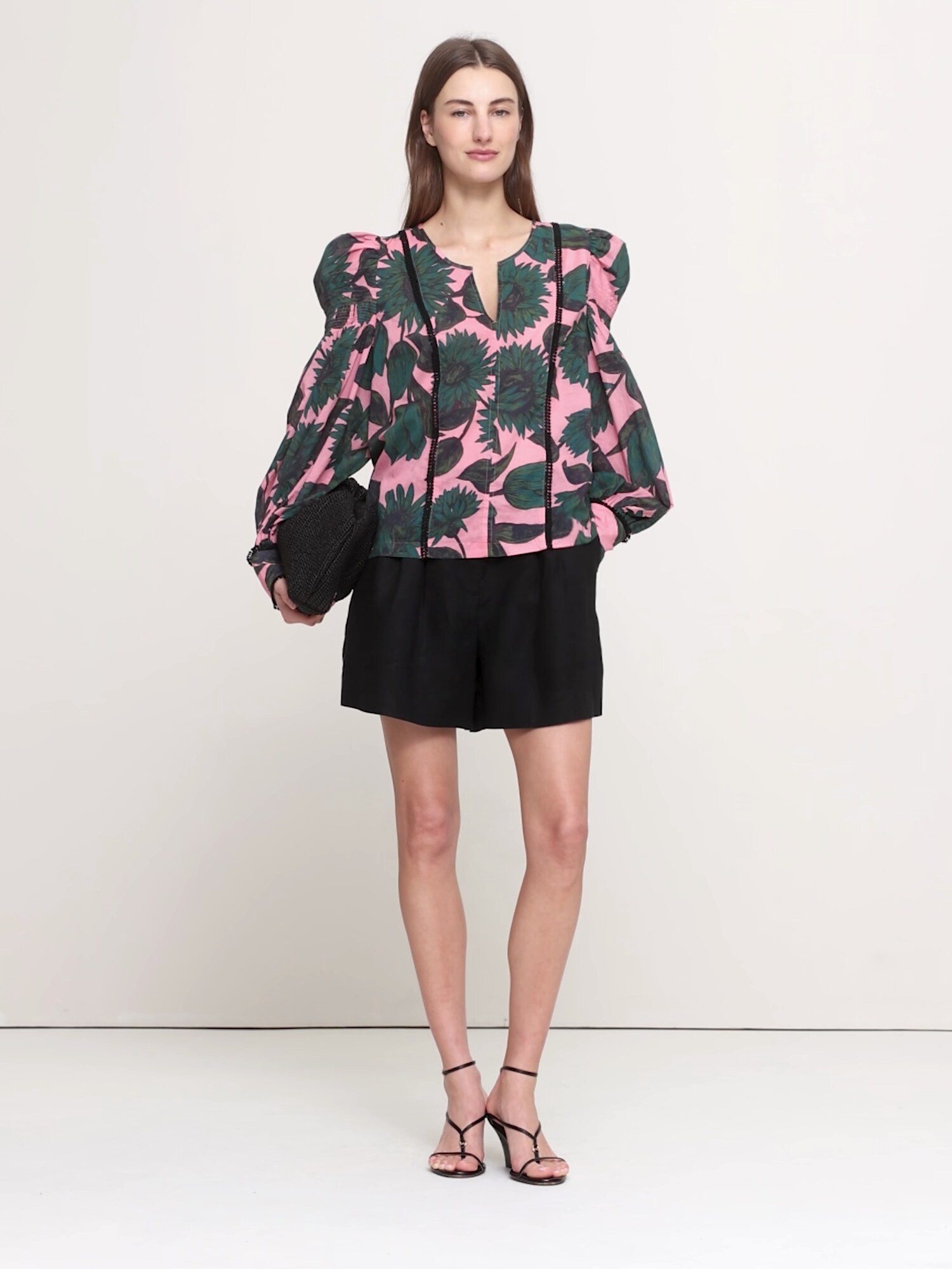 ライトウェイト コットン パフスリーブ トップス-4