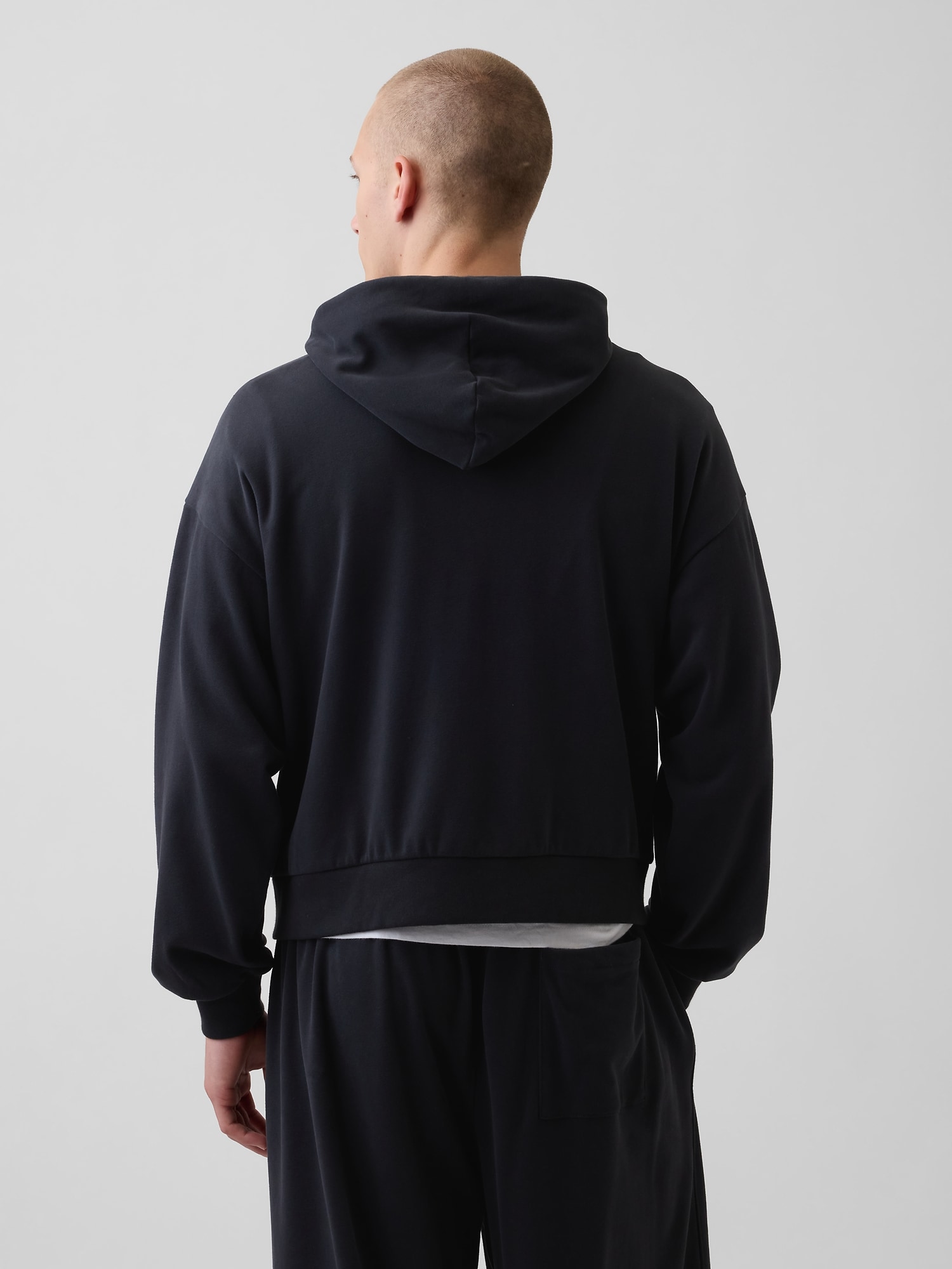 ブラック　フレンチパーカートップス Gap公式オンラインストア | ヴィンテージソフト フレンチテリー GAP