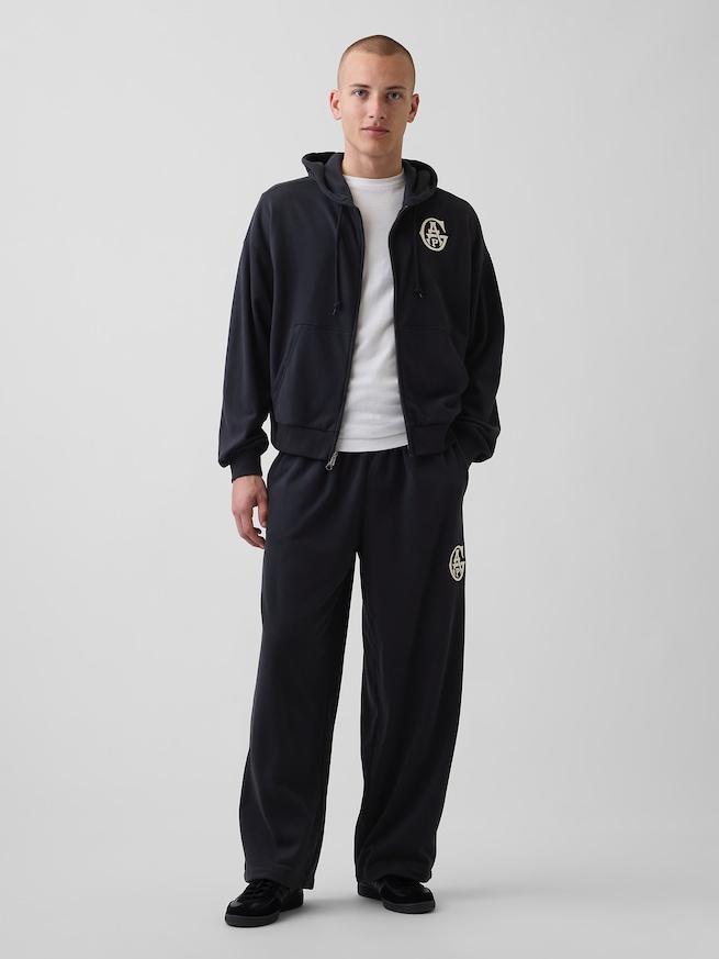 ヴィンテージソフト フレンチテリー GAPロゴ ダブルジップパーカー-1