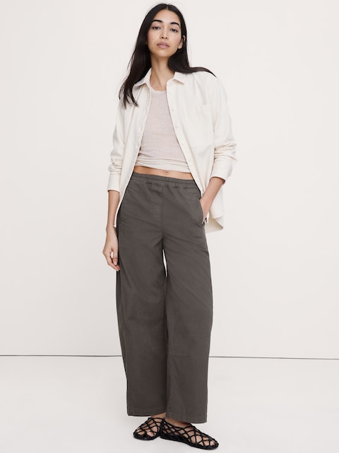PANTALON DE PEINTRE DÉCONTRACTÉ À TAILLE MI-BASSE EXTENSIBLE