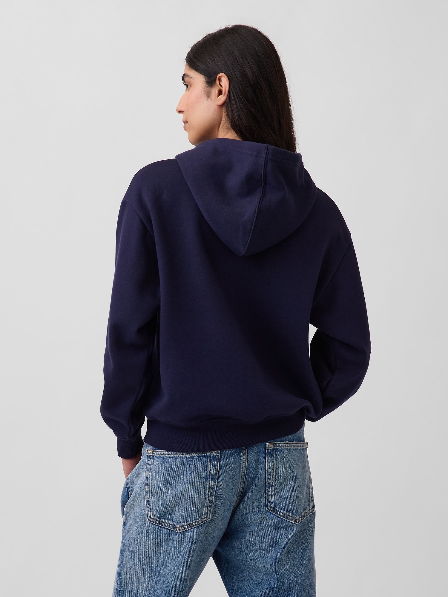 リラックスフィット GAPロゴ ジップアップパーカー-2