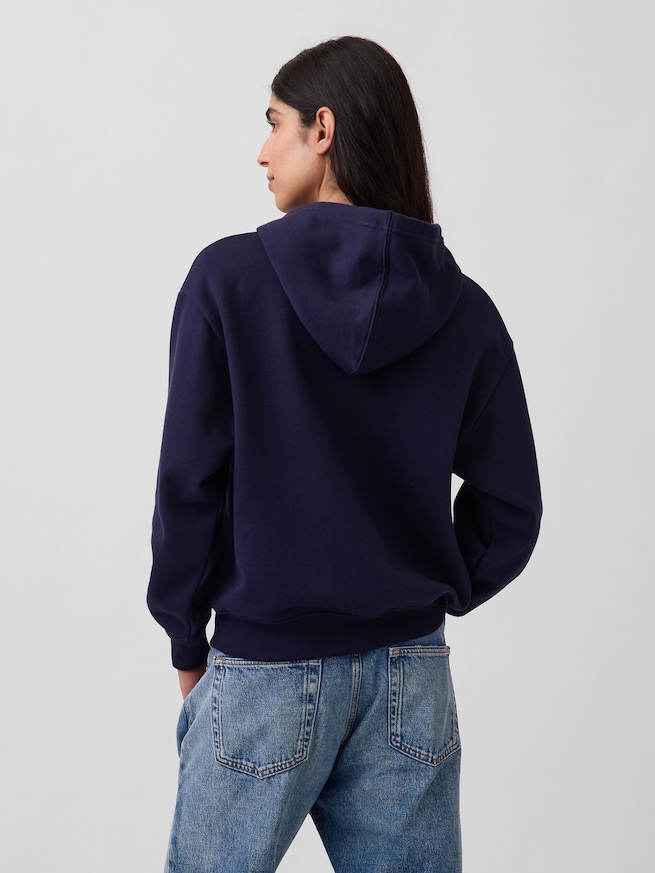 リラックスフィット GAPロゴ ジップアップパーカー-2