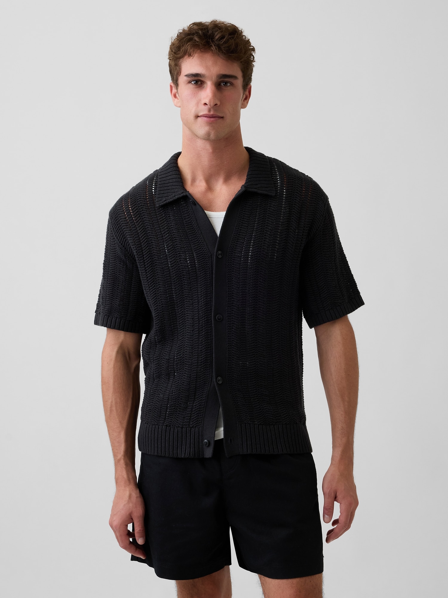 CHANDAIL EN TRICOT CROCHETÉ À CHEVRONS