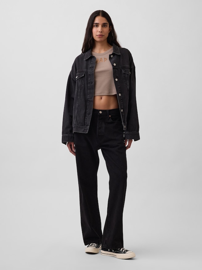 リブ GAPロゴ クロップド タンクトップ-1