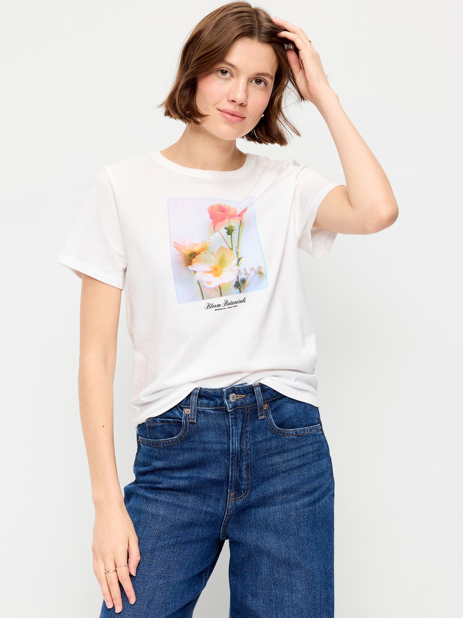 T-SHIRT PASSE-PARTOUT RAS DU COU À IMPRIMÉ