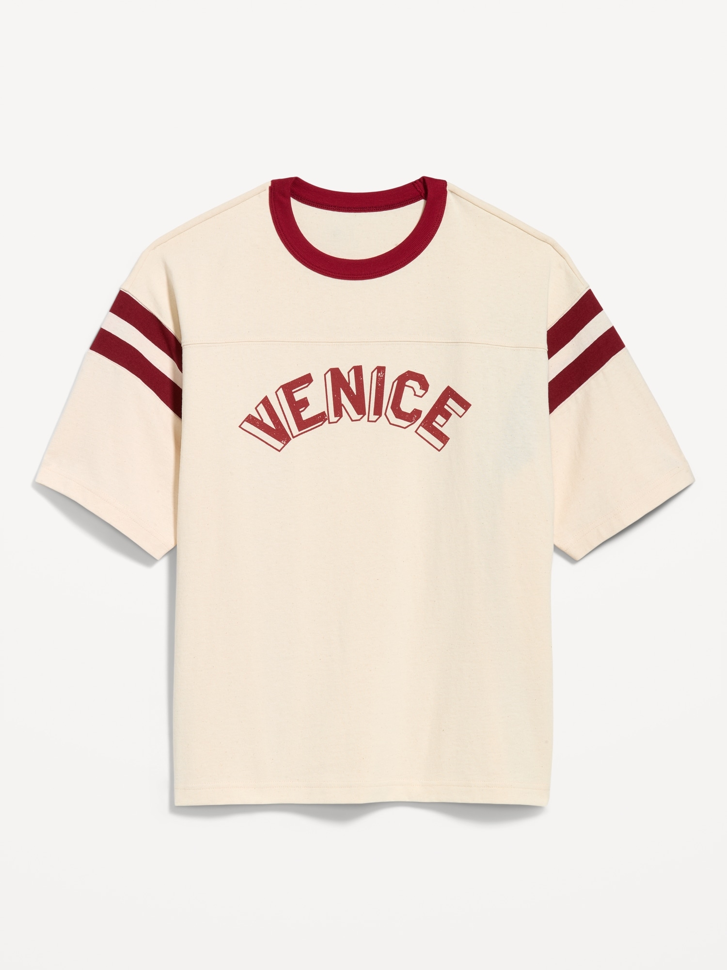 Heavyweight Short-Sleeve Football-Style T-Shirt