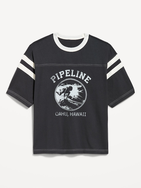 T-SHIRT ÉPAIS DE STYLE FOOTBALL À MANCHES COURTES
