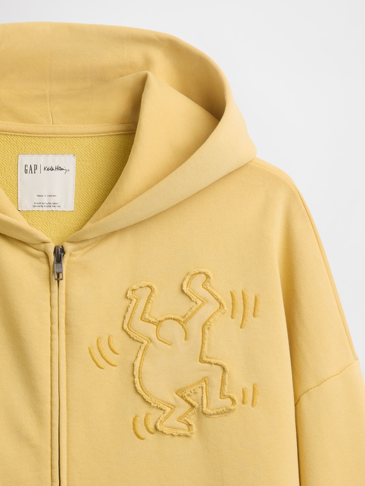 キース・ヘリング ヘビーウェイト クロップド ジップアップパーカー-5