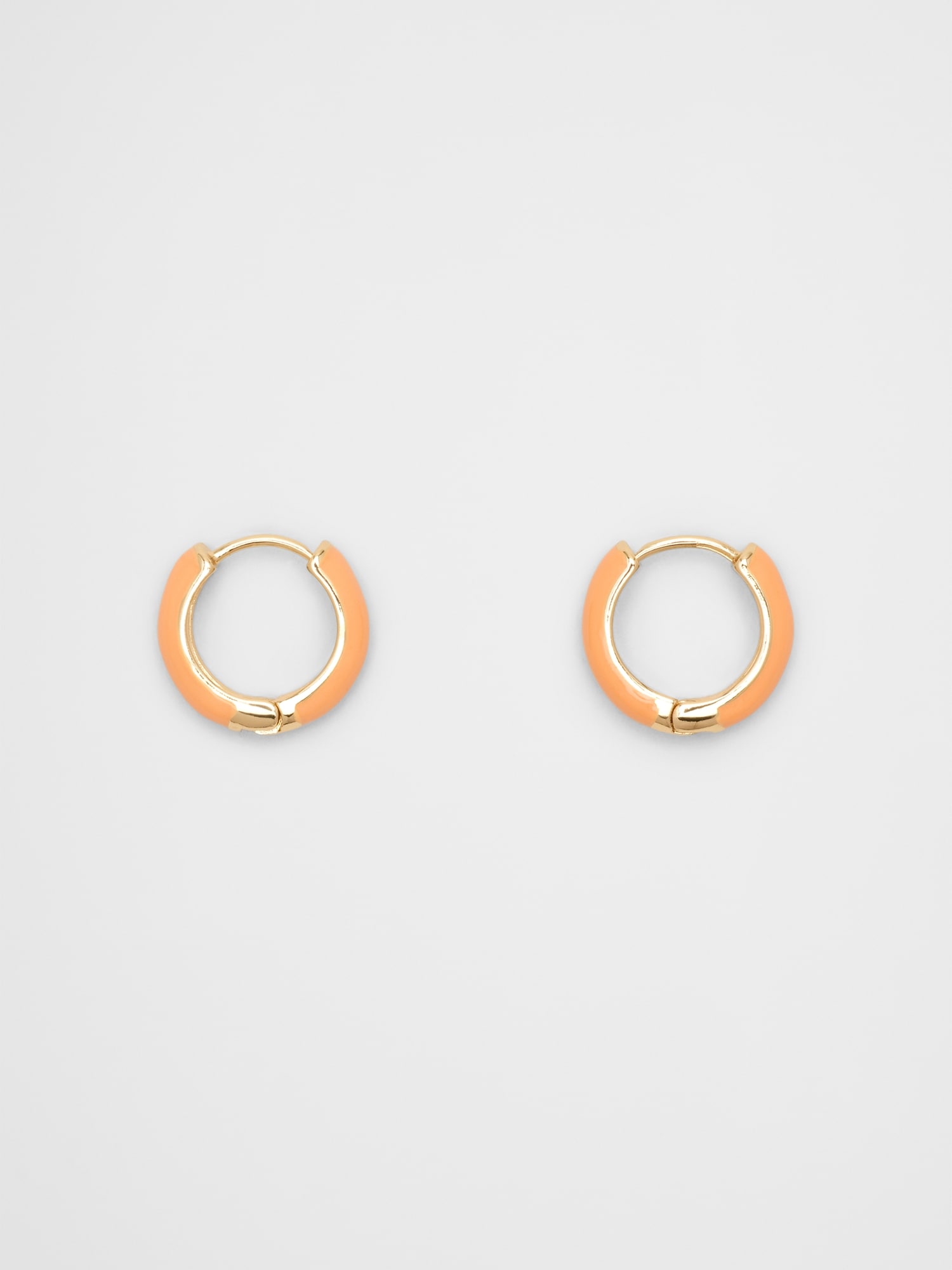 Enamel Huggie Earrings