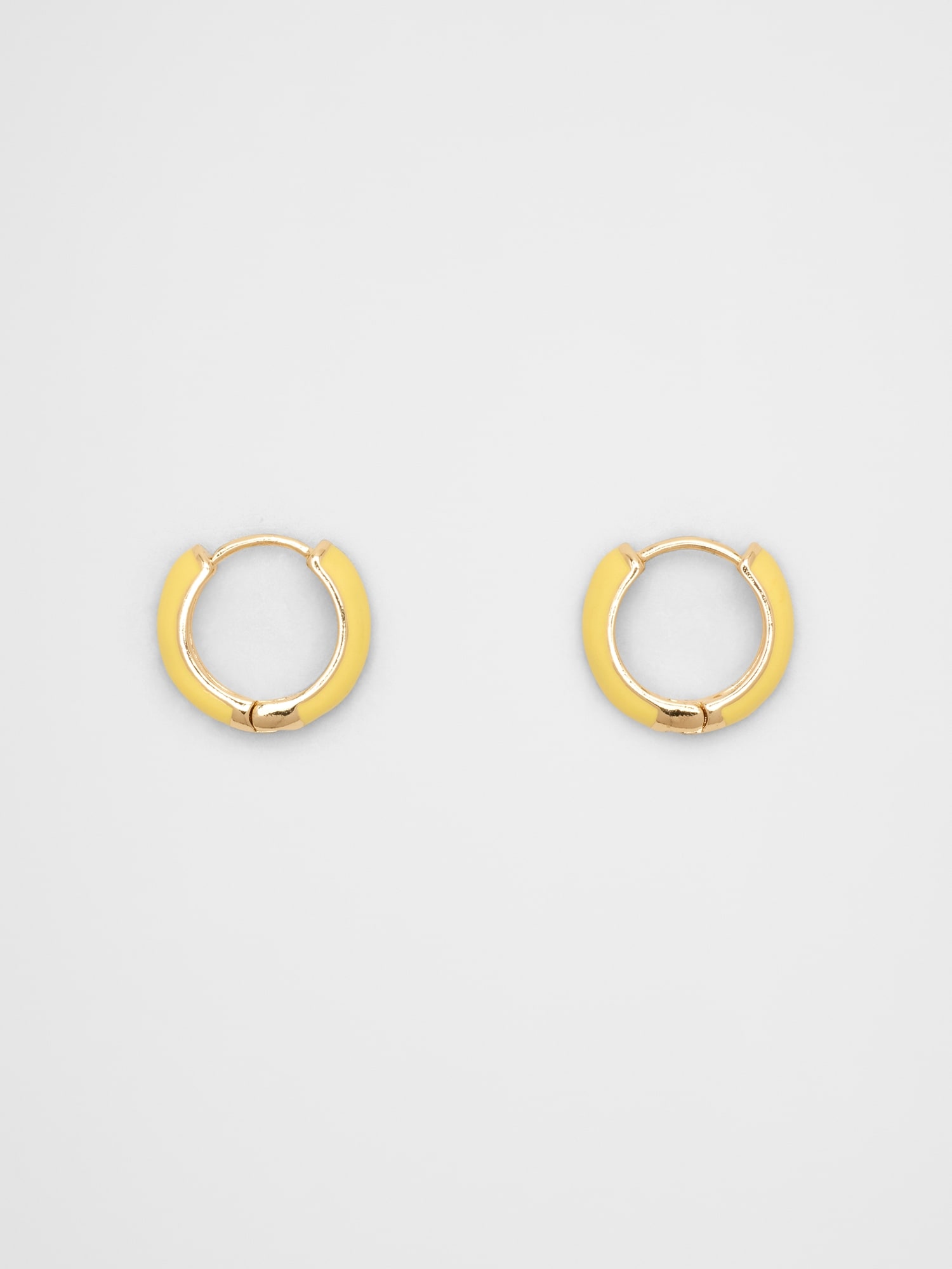 Enamel Huggie Earrings