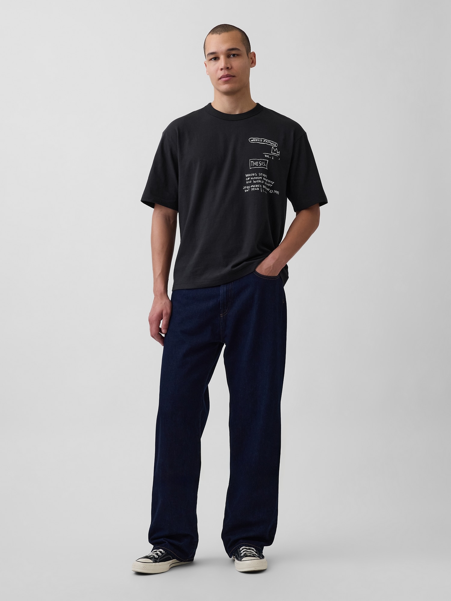 ジャン＝ミシェル・バスキア オーバーサイズTシャツ-2