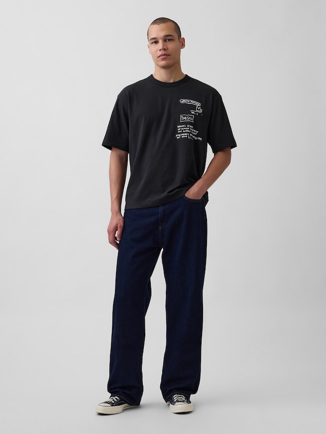 ジャン＝ミシェル・バスキア オーバーサイズTシャツ-2