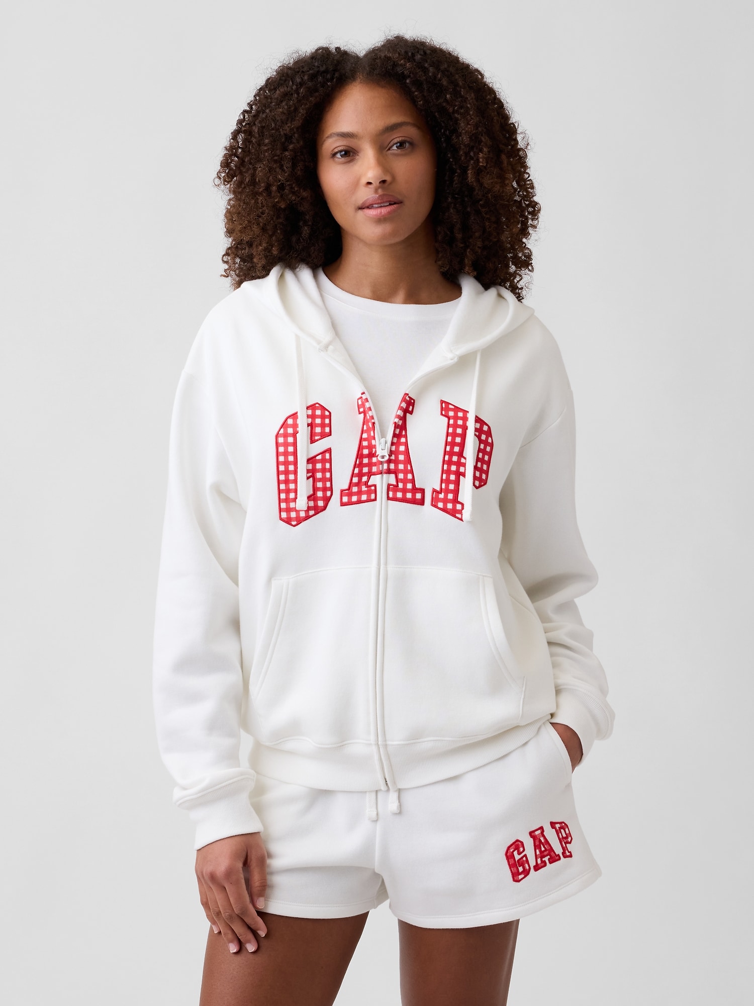 Relaxed Gap Logo Zip Hoodie