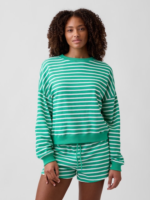 Oversized Wedge French Terry Sweatshirt