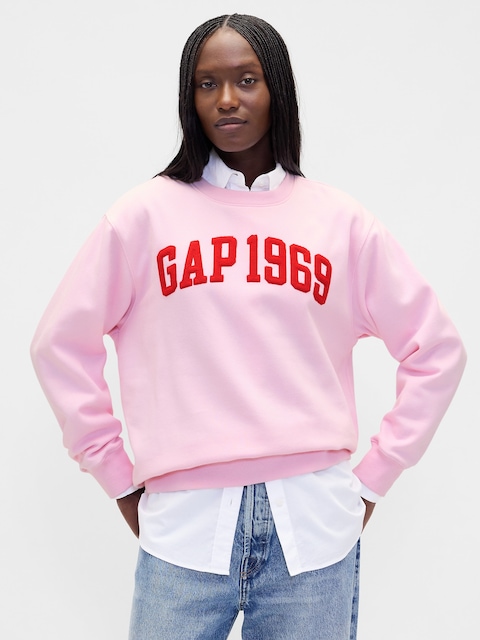 CHANDAIL LONG EN COTON OUATÉ VINTAGEDOUX AVEC LOGO GAP