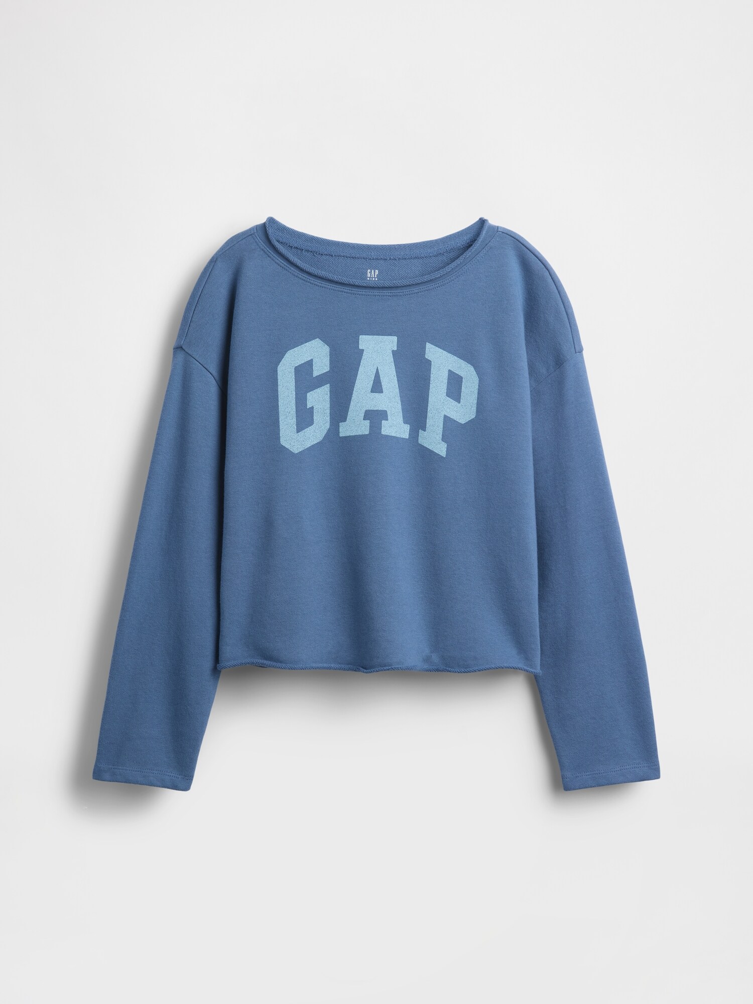 フレンチテリー ワイドネック GAPロゴ スウェットシャツ (キッズ)-1
