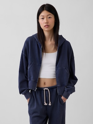 ヴィンテージソフト フレンチテリー ジップアップパーカー