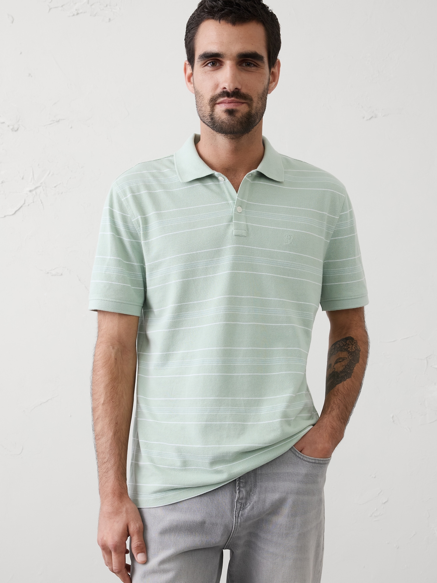 Standard-Fit Pique Polo