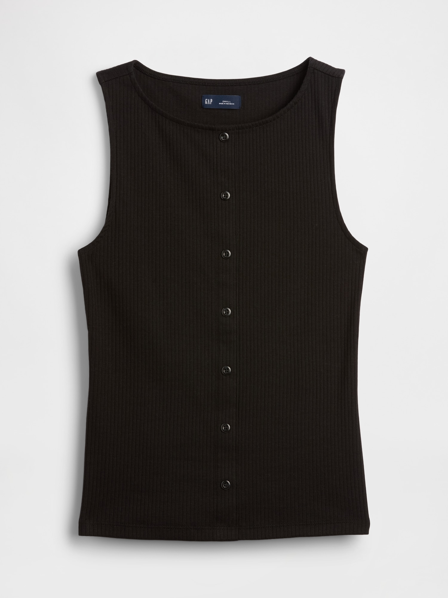 リブ ボタンアップ タンクトップ-4