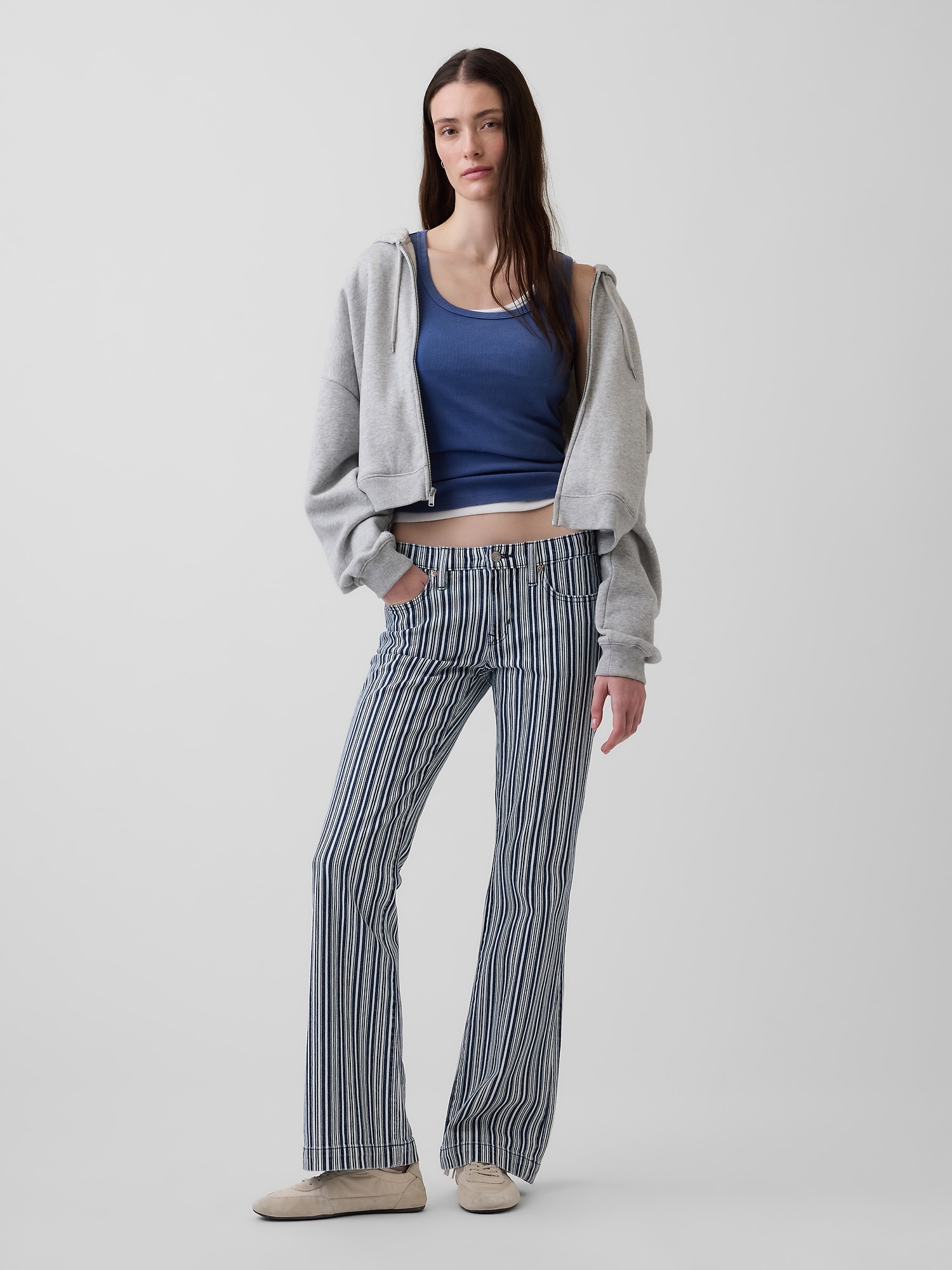 Low Rise Long & Lean Stripe Jeans