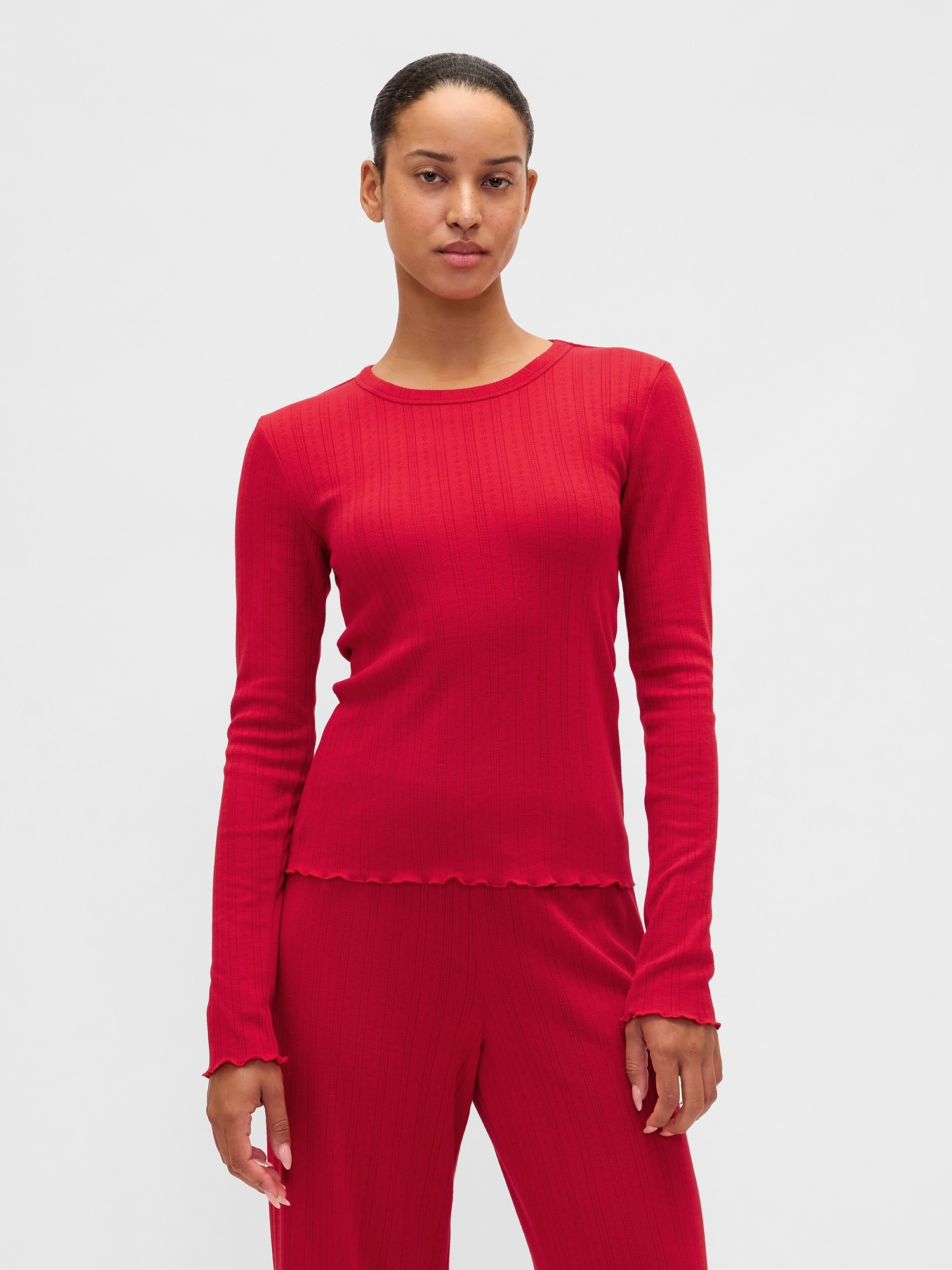 HAUT DE PYJAMA EN TRICOT POINTELLE