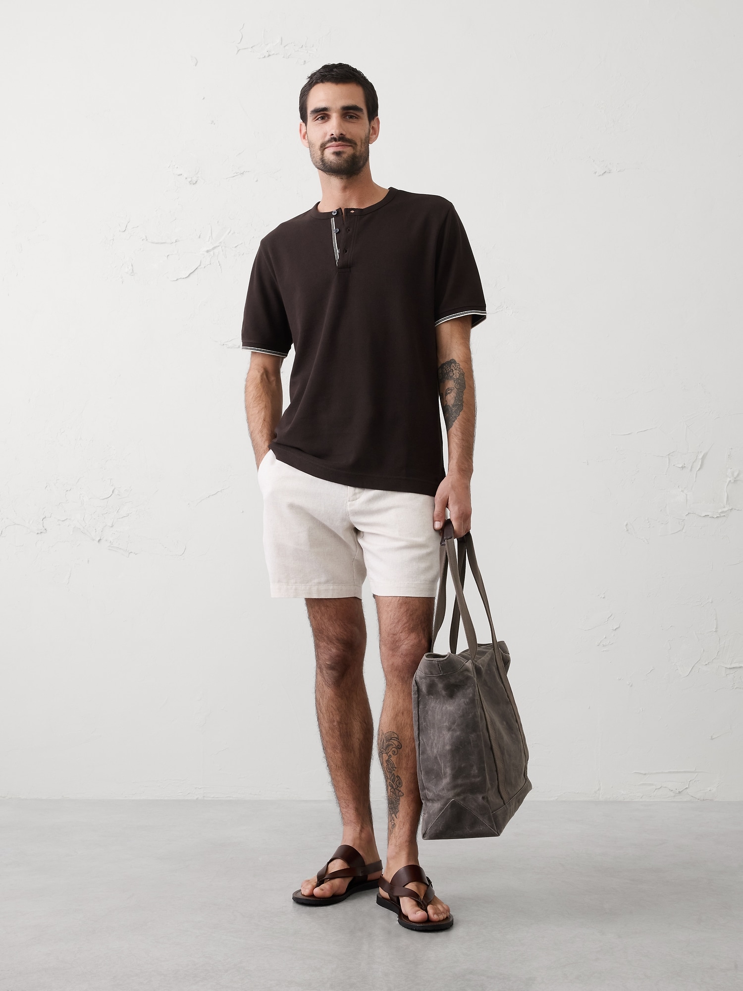 Standard-Fit Textured Tipped Henley