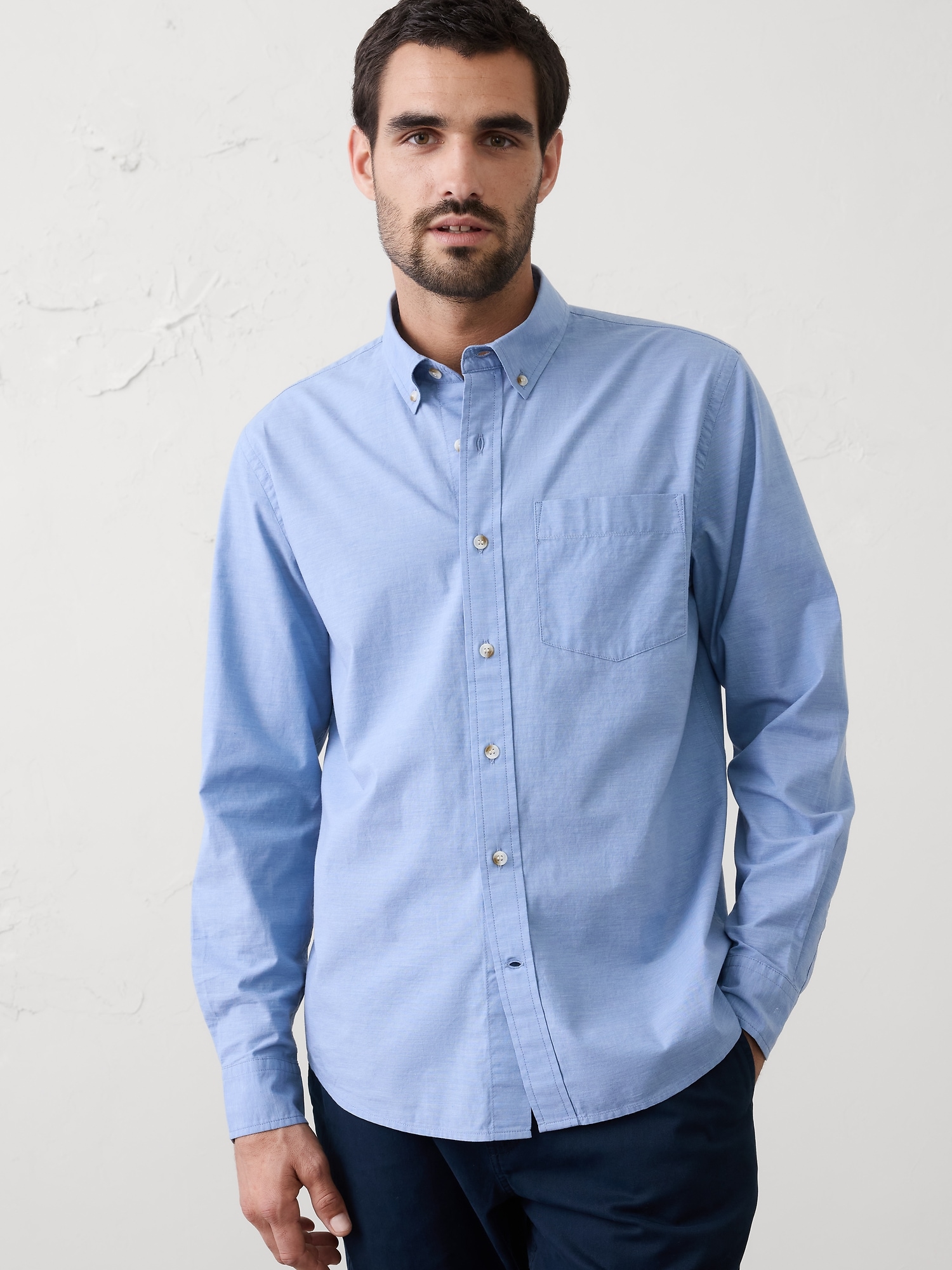 Standard-Fit Softwash Chambray Shirt