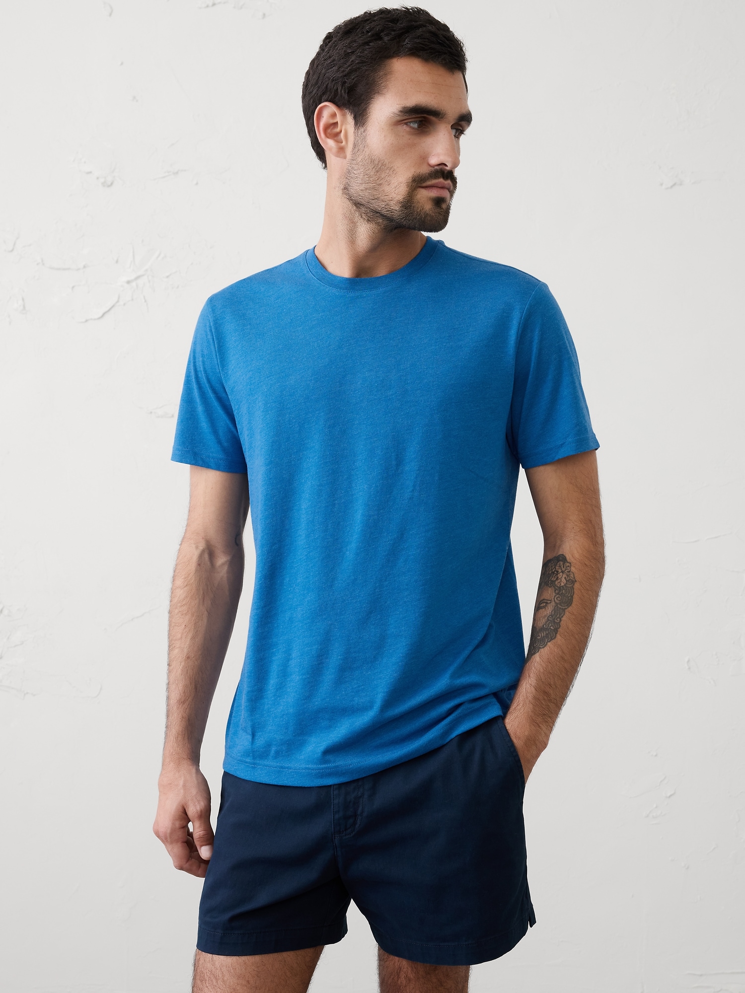 Standard-Fit Premium Wash Crew-Neck T-Shirt