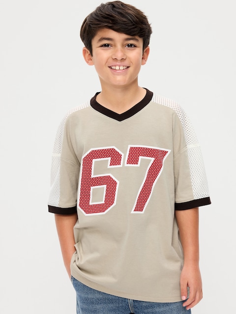 Oversized Short-Sleeve Graphic T-Shirt for Boys