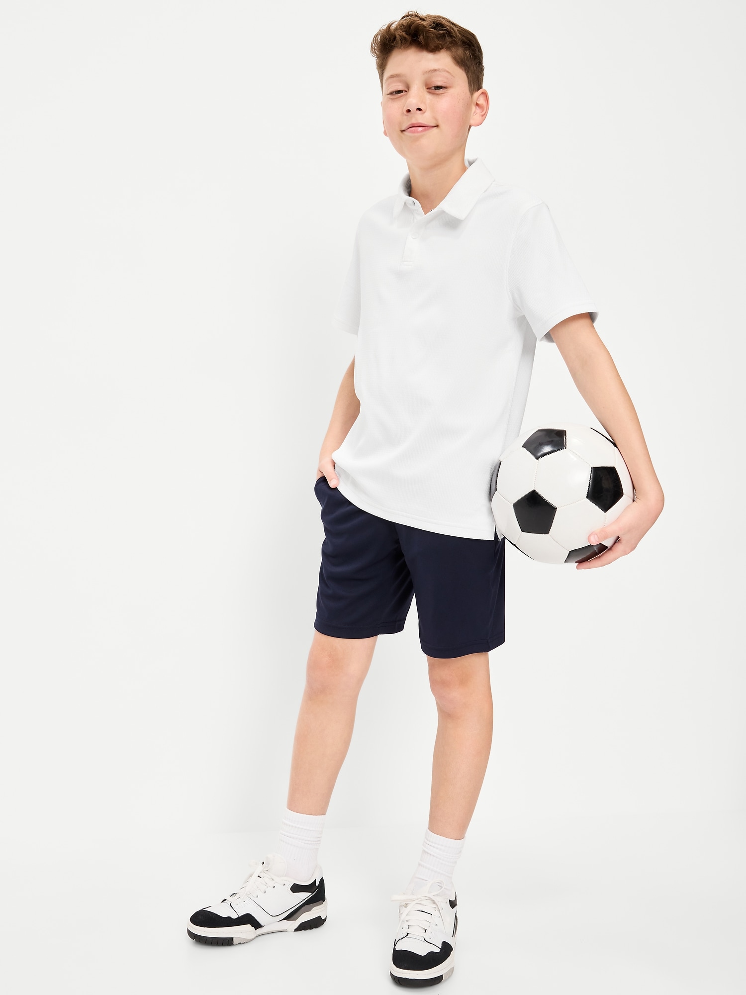 POLO TEXTURÉ À POCHE ET À MANCHES COURTES POUR GARÇON