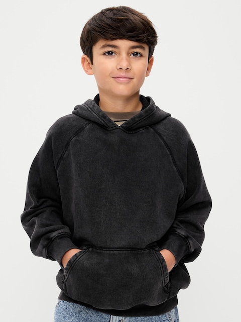 Oversized Washed Pullover Hoodie for Boys