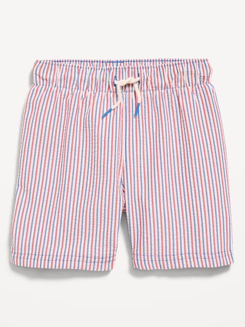 Printed Textured Swim Trunks for Toddler Boys