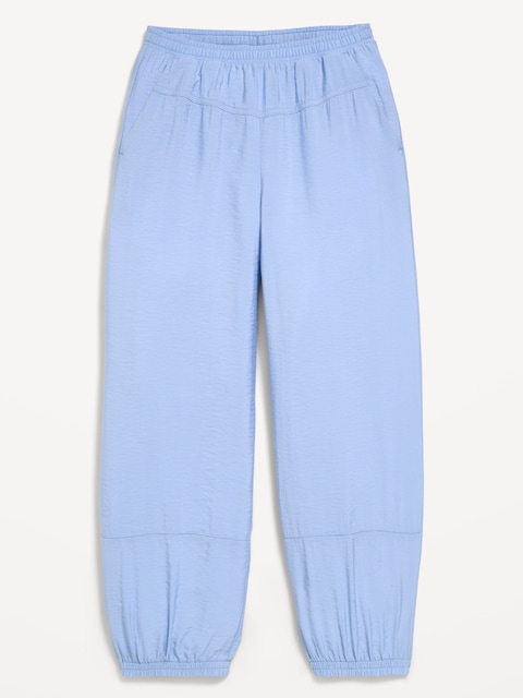 High-Waisted Crinkled Harem Pants for Girls