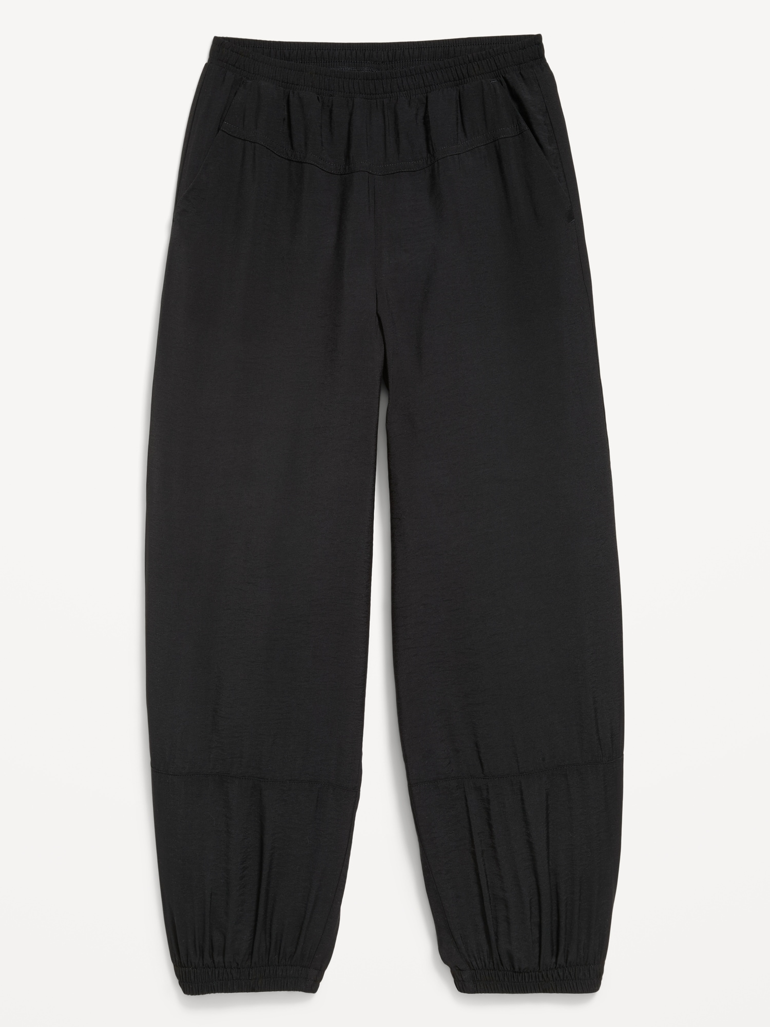 High-Waisted Crinkled Harem Pants for Girls