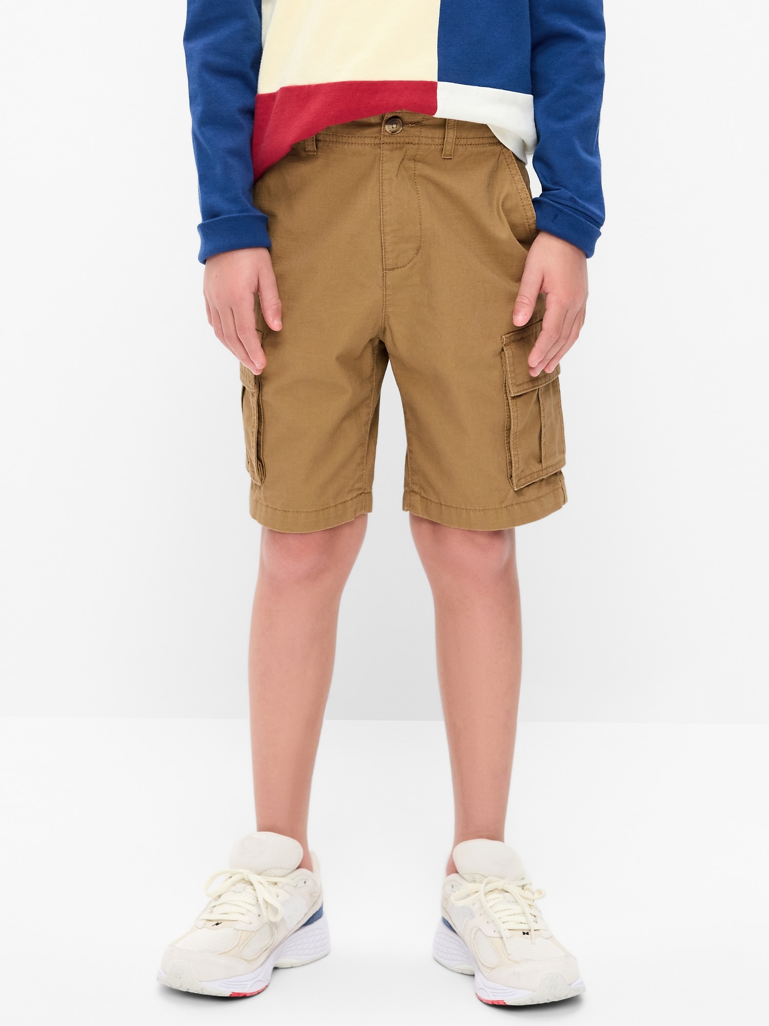 SHORT CARGO INDÉCHIRABLE COUPE GÉNÉREUSE LONGUEUR GENOU POUR GARÇON