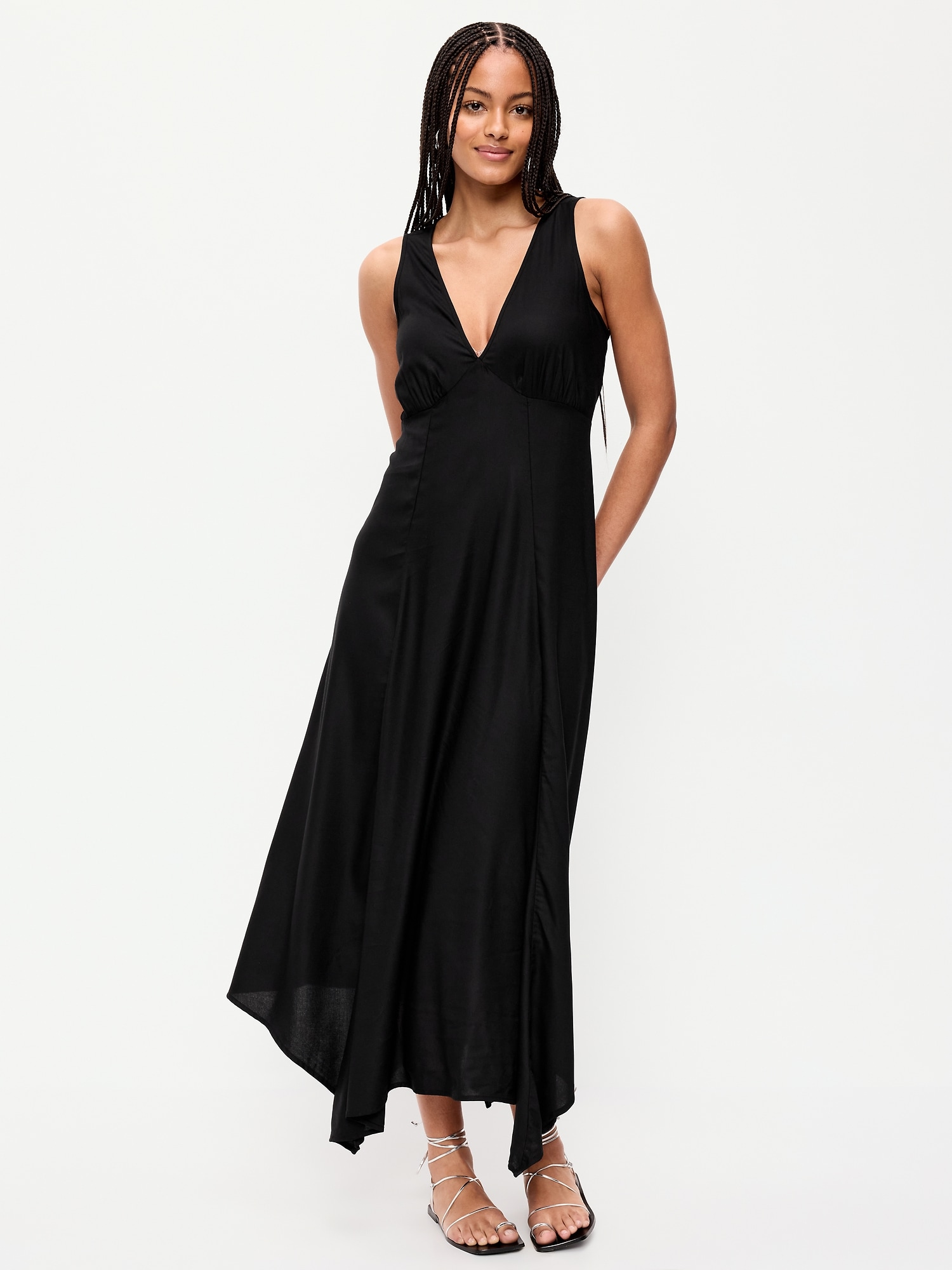 ROBE MI-LONGUE À OURLET MOUCHOIR